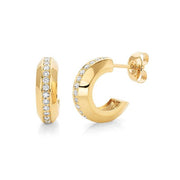 MICHAEL M 14K Yellow Gold Pavé Luxe Link Hoops